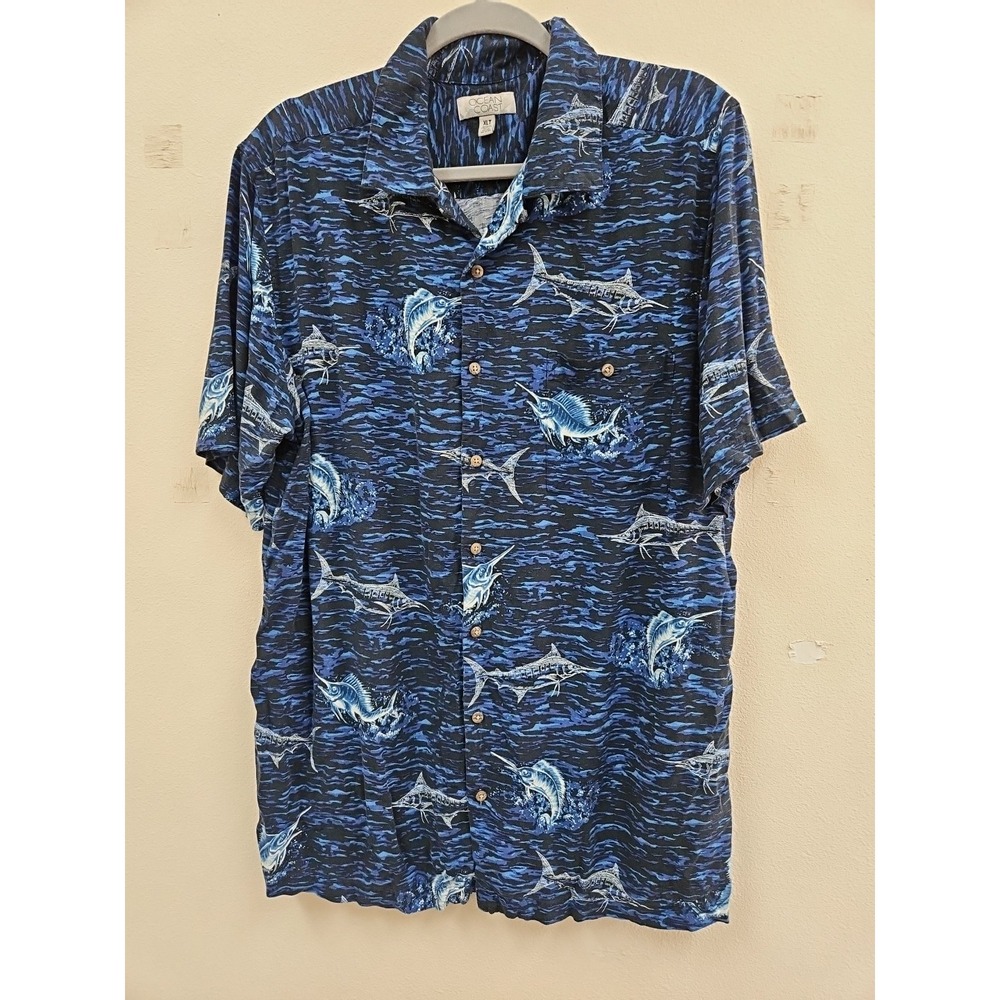 Ocean & Coast Shirt  XLT  Marlin Tropical Hawaiian Resort Cruise Beach Fishing